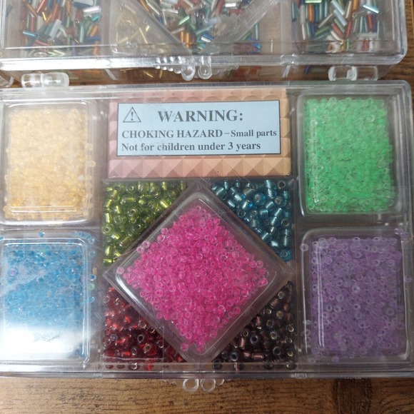 Bead Lot Beads 10+ Cases Crafting Jewelry Beads Colorful Plastic Wooden Metal - Picture 12 of 12